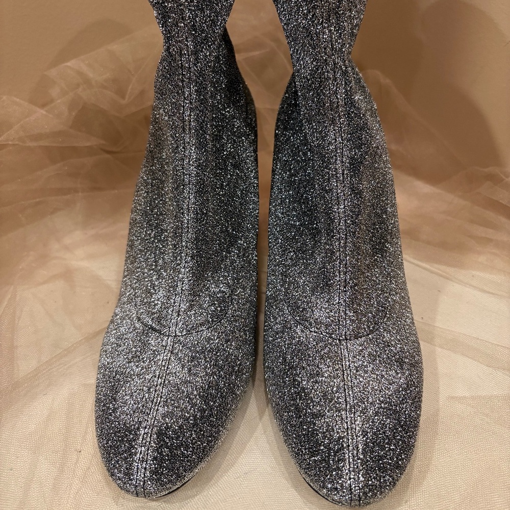 Michael Kors Silver Metallic Bootie, sz 11 (10)